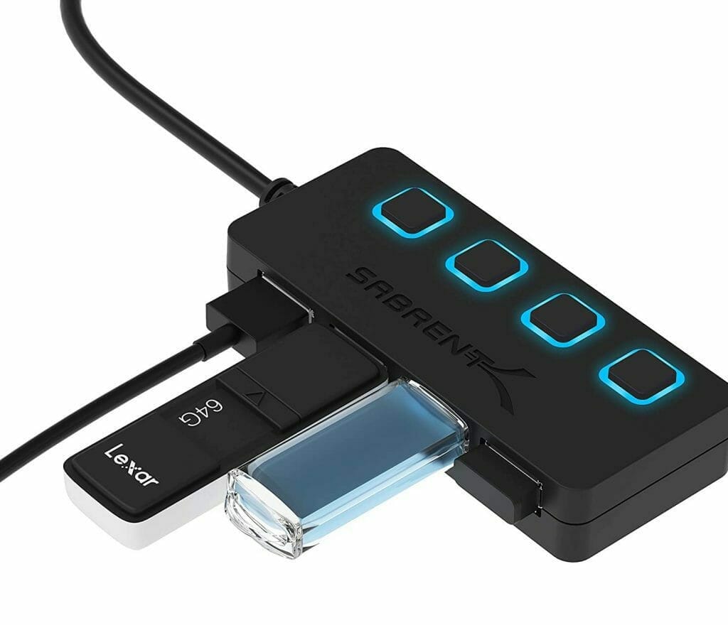 Sabrent 4-Port USB 2.0 Data Hub ports