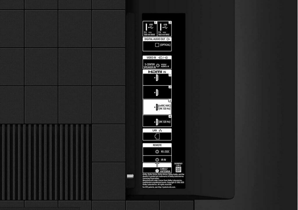 Sony X90K Review ports