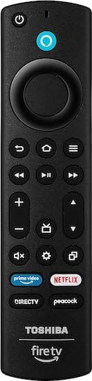 Toshiba 50C350LU Review remote